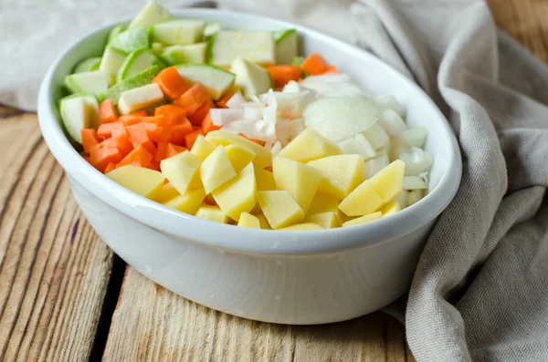 Raw ragout of vegetables — Stock Photo, Image