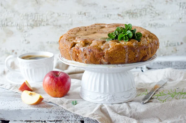 Apple cake with cinnamon — Stock Photo, Image