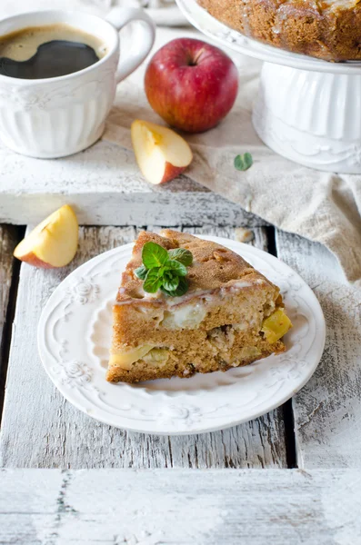 Apple cake with cinnamon — Stock Photo, Image
