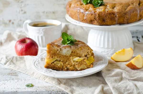 Tarta de manzana con canela — Foto de Stock