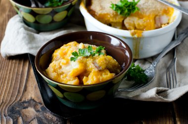 Balık ile kabak graten