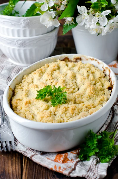 Crumble with vegetables — Stock Photo, Image