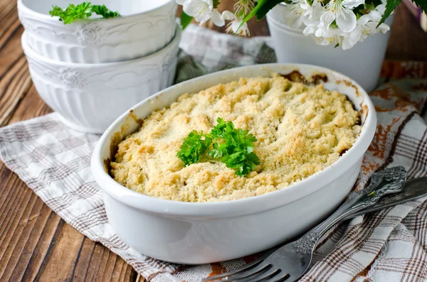 Zerbröseln mit Gemüse — Stockfoto