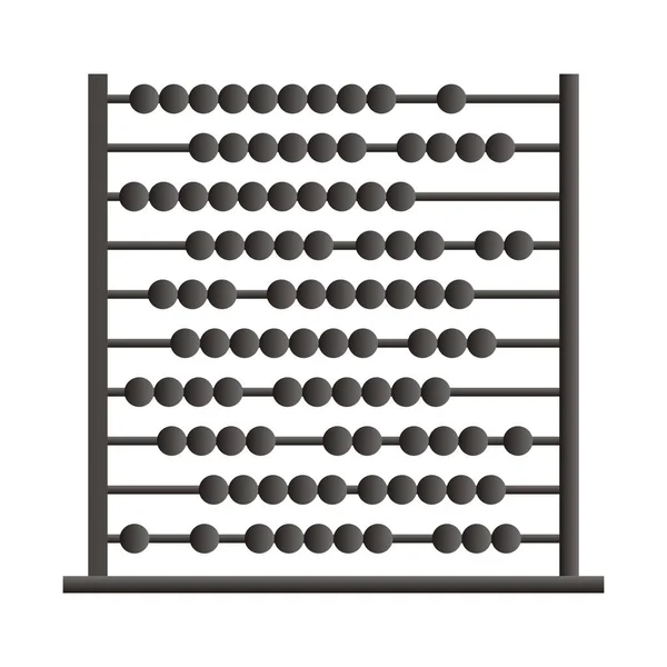 Abacus Para Niños Ayuda Enseñanza Icono Vector Negro Sobre Fondo — Archivo Imágenes Vectoriales