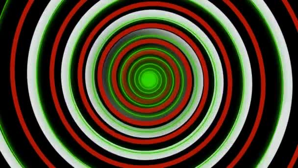 Colorful hypnotic spiral — Stock Video