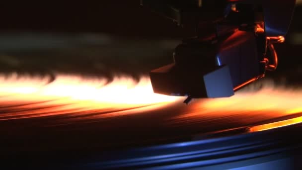 Giocatore discografico, luce arancione . — Video Stock