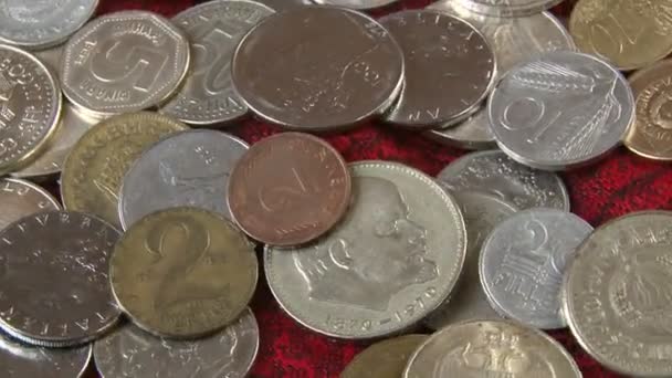 Old coins — Stock Video