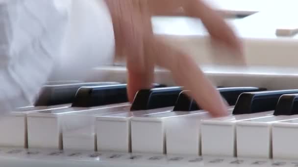 Music keyboard, back — Stock Video