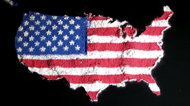 Estados Unidos da América od America, mapa — Vídeo de Stock