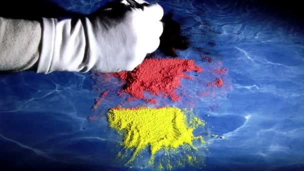 Карта Германии, художник, время истекло — стоковое видео