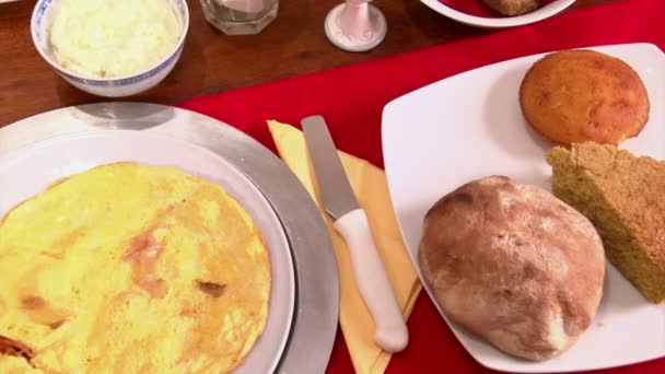 Comida saludable, Desayuno — Vídeo de stock