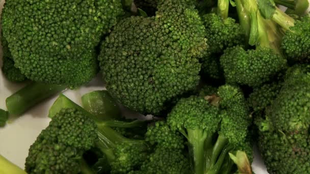 Ensalada, brócoli y pimientos — Vídeo de stock