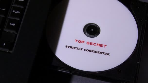 Disco top secret, strettamente confidenziale — Video Stock