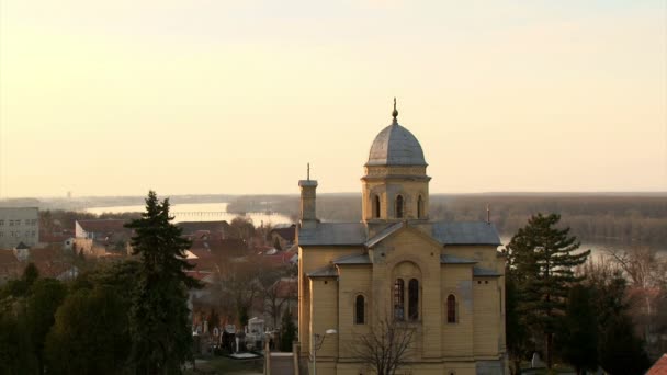 Belgrád, Zimony, a templom Szent dimitrije, — Stock videók