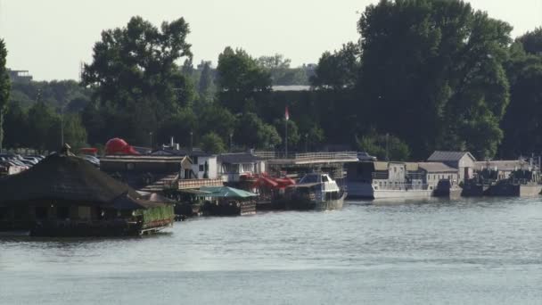 Belgrade, Danube river — Stock Footage Belgrade, Danube river Stock Footage