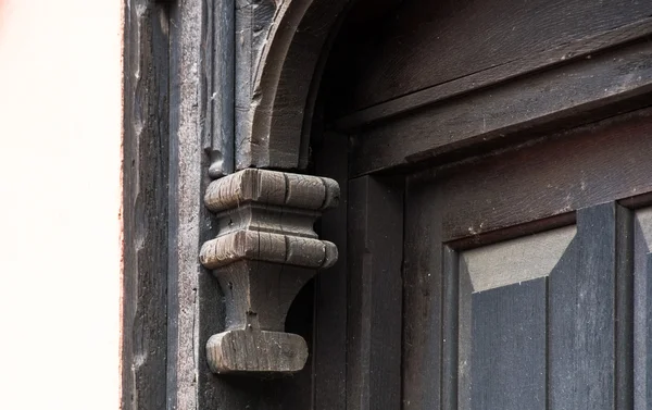 Primer plano de una cabaña de madera de Lavenham, Inglaterra, Suffolk, Reino Unido — Foto de Stock