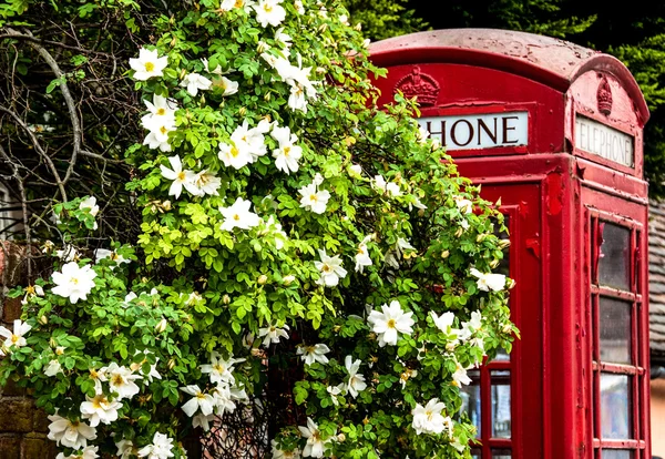 Vintage English Telephone box in Cambridge UK — Stock Photo, Image