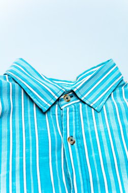 beyaz şerit mavi gömlek Close-Up