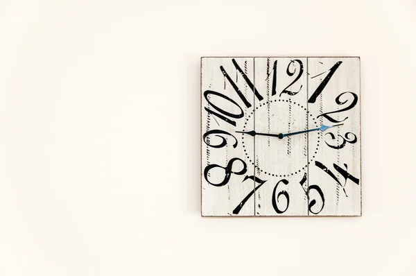 Old antique wall clock isolated on white — Stock Photo, Image