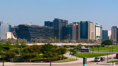 bir görünümünü doha şehir merkezinde, doha, qatar