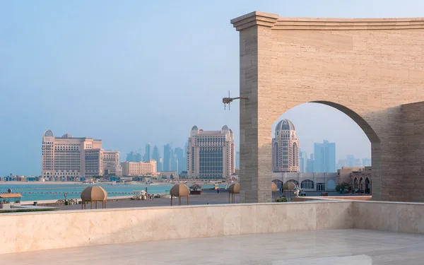 Weergave van doha skyline, doha, qatar — Stockfoto