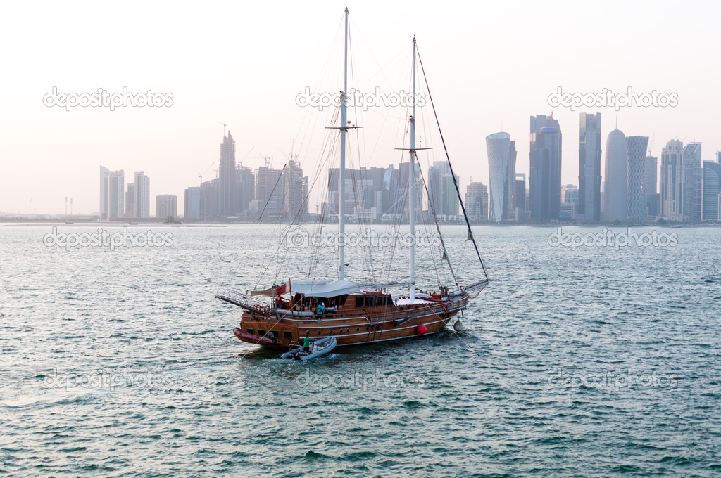 Skyline of Doha, west bay, Doha, Qatar