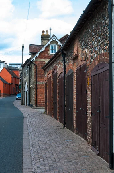 Row of garages in Bury St Edmunds, Suffolk, UK — Stock Photo, Image