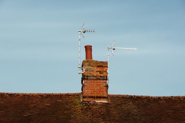 Baca üzerinde monte Televizyon antenler