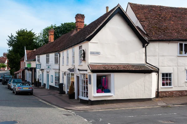 Wysokość ulicy lavenham, Anglia, Wielka Brytania — Zdjęcie stockowe