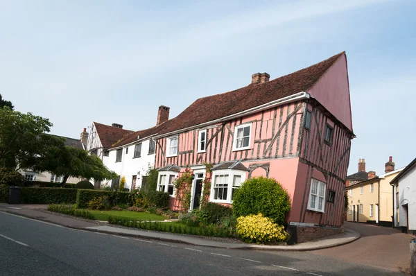 ahşap çerçeveli evler, lavenham, suffolk, İngiltere
