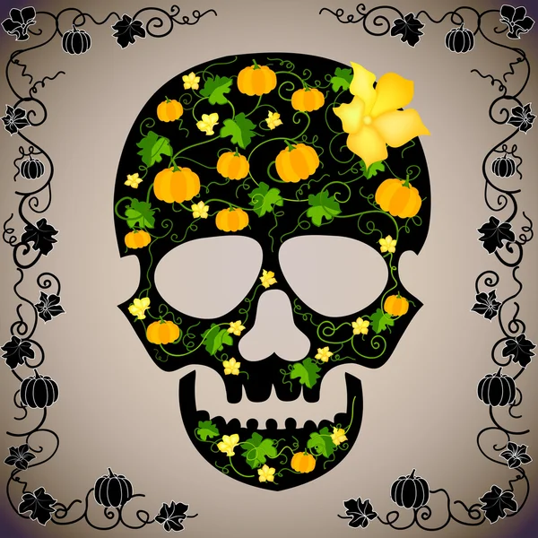 Cheerful background with a skull — Stock Photo, Image