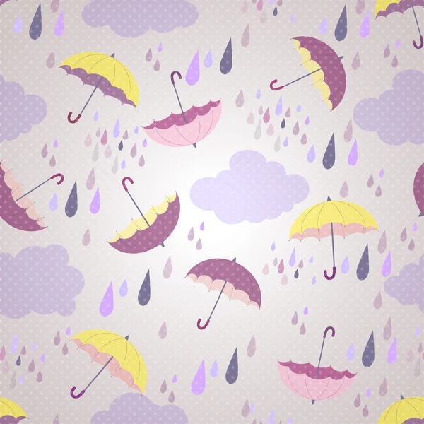 Şemsiyeli kusursuz desen — Stok Vektör