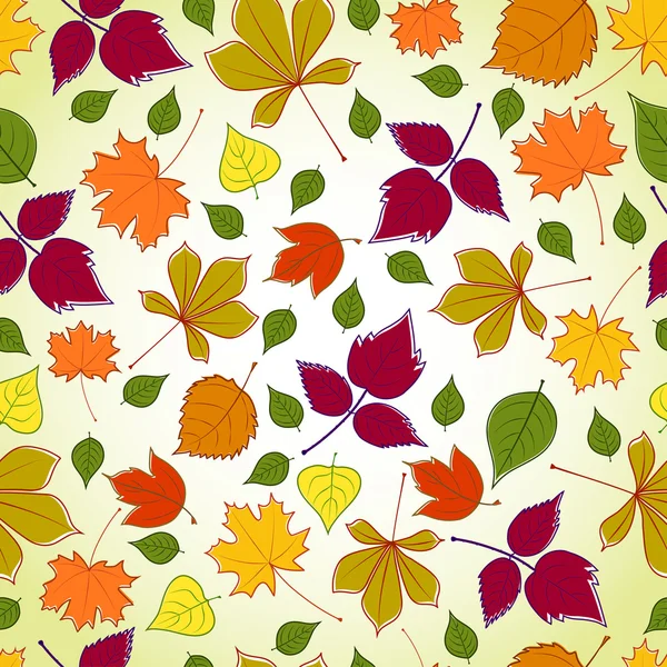 バイオレットの葉とのシームレスなパターン — ストックベクタ