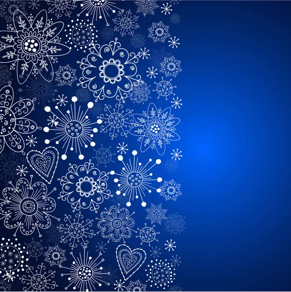 蓝色垂直 cristmas 背景 — 图库矢量图片