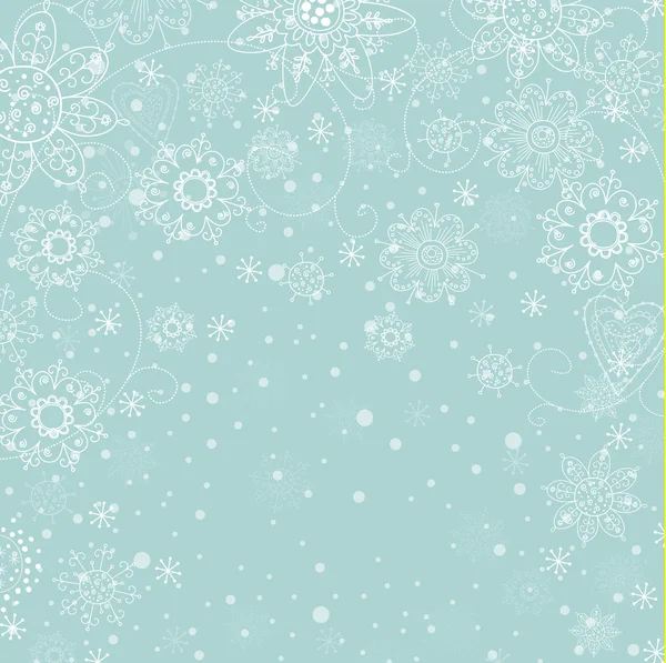 Biglietto d'invito di Natale con fiocco di neve — Vettoriale Stock