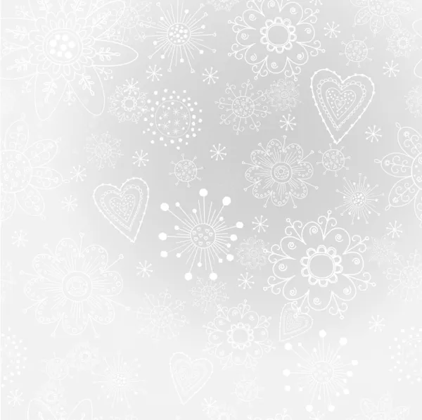 浅灰色抽象背景与雪花 — 图库矢量图片