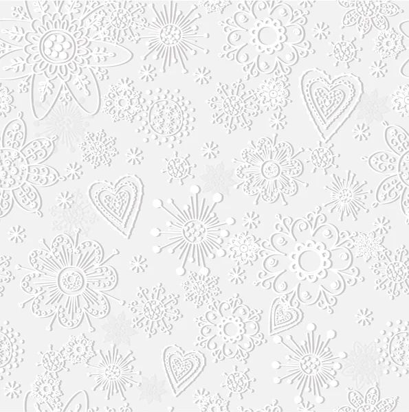 Seamless pattern from paper snowflake — Stock Vector