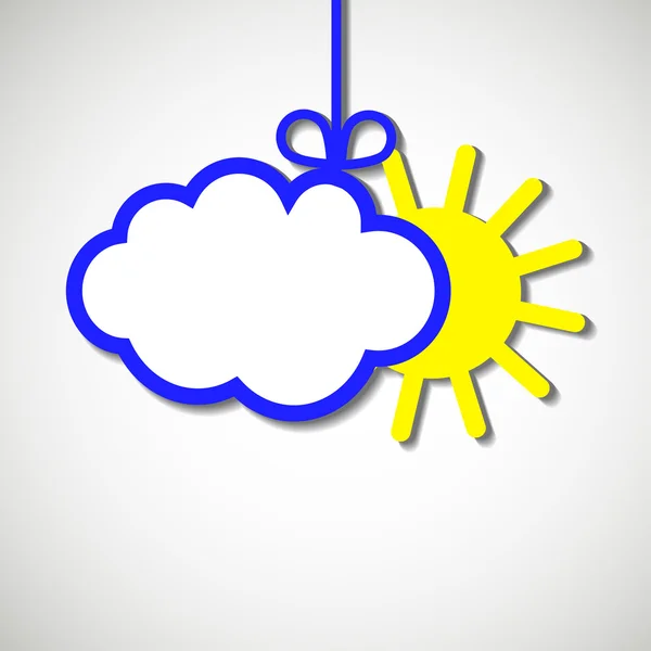 Papier bannière nuage variavle — Image vectorielle