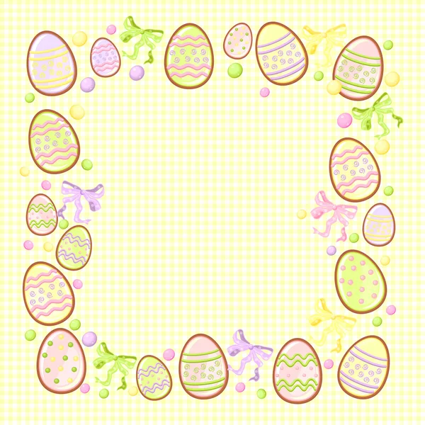 Background for messages with egg yellow — ストックベクタ