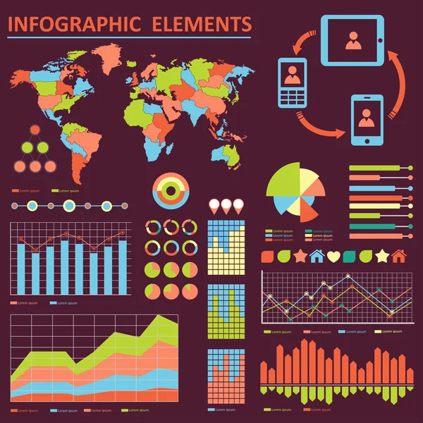 Colección de infografías — Archivo Imágenes Vectoriales