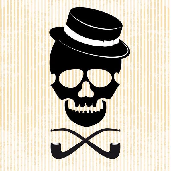 Hipster skull graphic background — Stock Vector