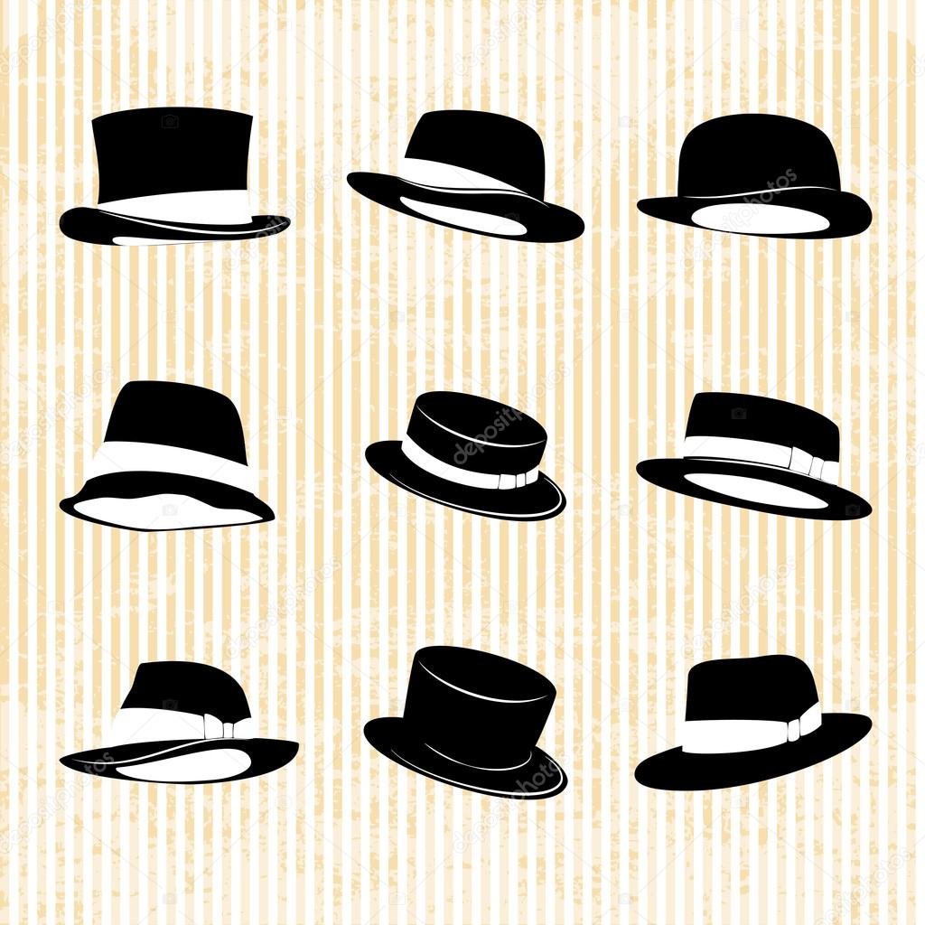 Vector Collection of Vintage Hats