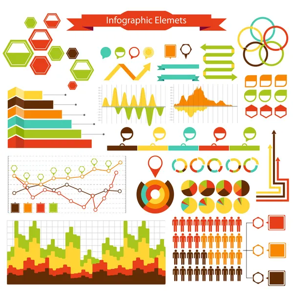 Infographie éléments vectoriels collection — Image vectorielle