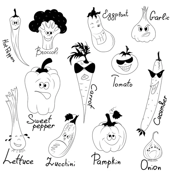Food icons - vector silhouettes of artistic — Stock Vector