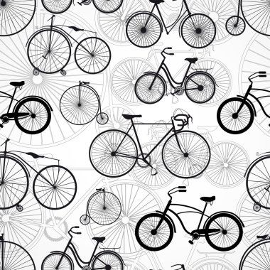 Bicycle seamless pattern clipart