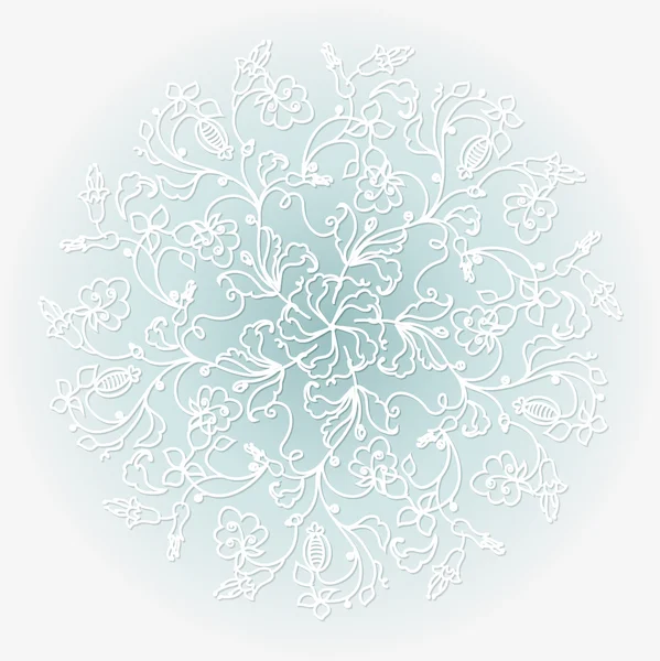 Papier blanc vecteur flocons de neige — Image vectorielle