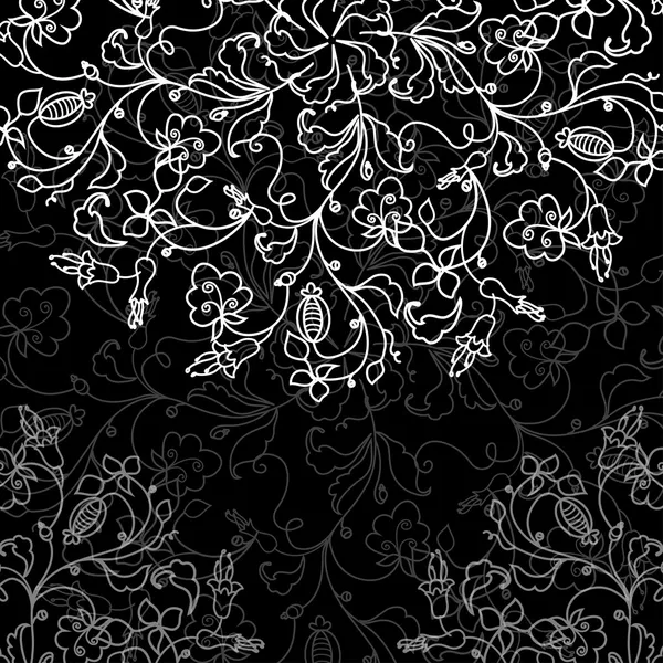 Vector chalkboard floral pattern — Stock Vector