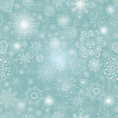 Blue background with snowflake illustration