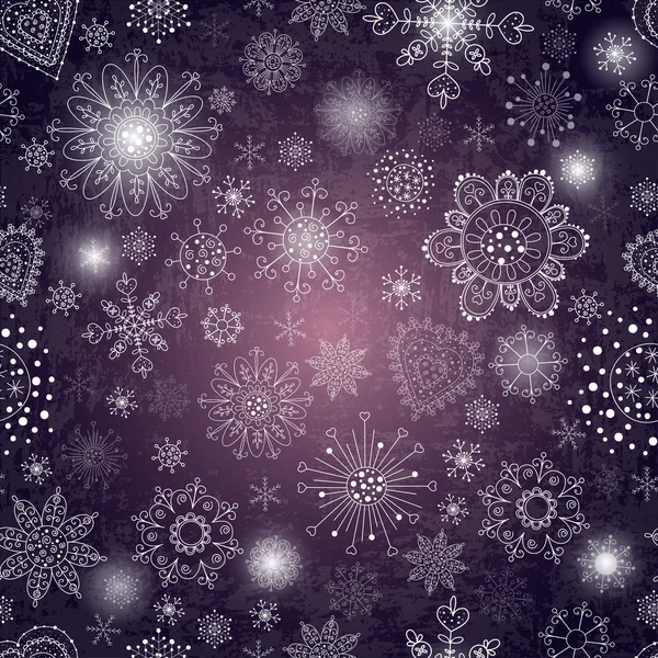 Fondo abstracto con ilustración de copo de nieve — Vector de stock