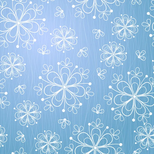 Fondo azul con copo de nieve — Vector de stock